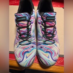 Skechers Colorful Swirl Athletic Shoes